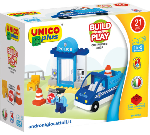  androni 8545-0001 Конструктор unicoplus "piccola polizia" (21 дет.)