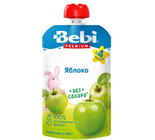  bebi premium piure de mere (4 m+) 90 gr.