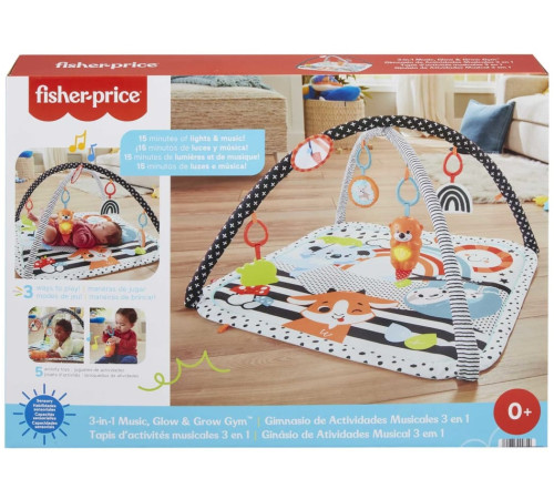  fisher-price hbp41 covoraș educațional 3 în 1 "străluciți și creșteți"