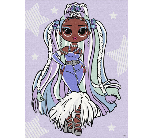 ideyka kho6272 pictură pe numere "l.o.l. surprise! o.m.g. fashion show lady braids" (30х40 cm)