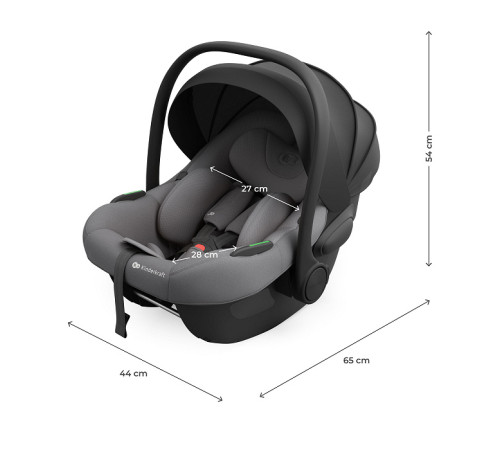 kinderkraft scaun auto "i-lite" (40-87 cm) gri