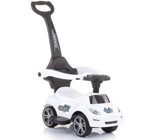Сhipolino roctr02101wh Машина детская с ручкой "turbo" белый