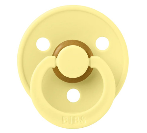 bibs Пустышка круглая латексная color m (6-18 м.) sunshine