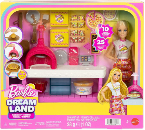 barbie jmk21 set de joacă cu păpușă "pizzerie  cu accesorii"