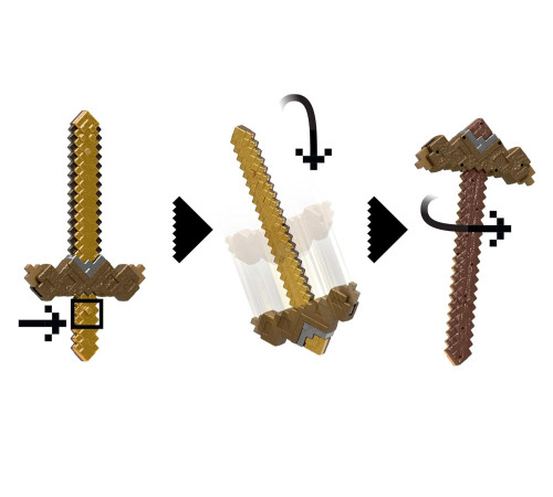 minecraft jkc15 Игрушечное оружие-трансформер "Меч и кирка"