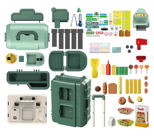 op ДЕ05.443 set de joc "supermarket" &icirc;ntr-o valiză