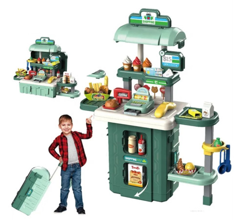 op ДЕ05.443 set de joc "supermarket" &icirc;ntr-o valiză