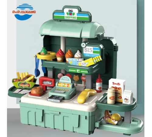 op ДЕ05.443 set de joc "supermarket" &icirc;ntr-o valiză