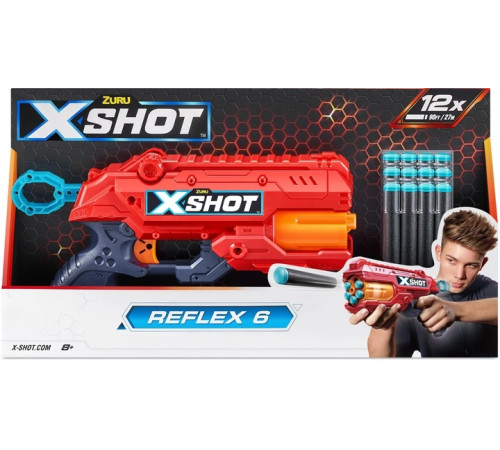  zuru 36433 Бластер x-shot  excel reflex (6 патронов)