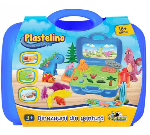  plastelino int0434 set de plastilină "dinozauri din gentuta"