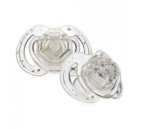 nuby nv0202008mfs Пустышка tritan little gems print (6-36 м.) 2 шт.