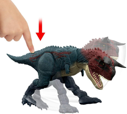 jurassic world jkg85 Интерактивная игрушка "Заряженная атака Карнотавра" 