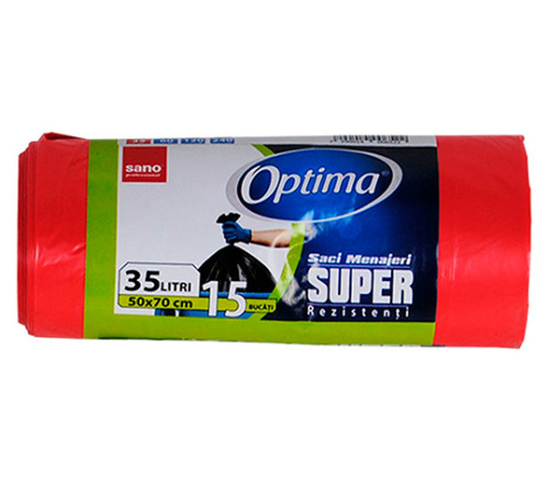  sano Пакеты для мусора optima красные (35 л) 15 шт. 007017