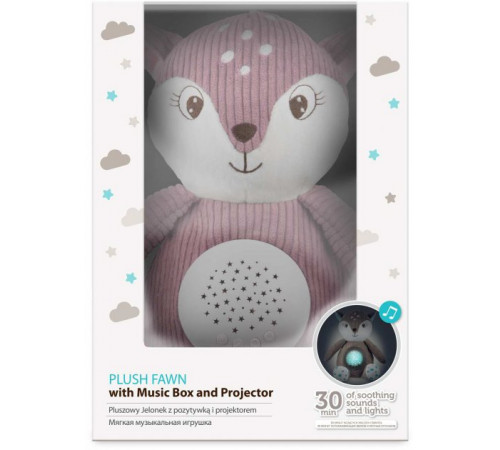 canpol 77/206 jucărie muzicală cu proiector 3-&icirc;n-1 "cerbul" roz