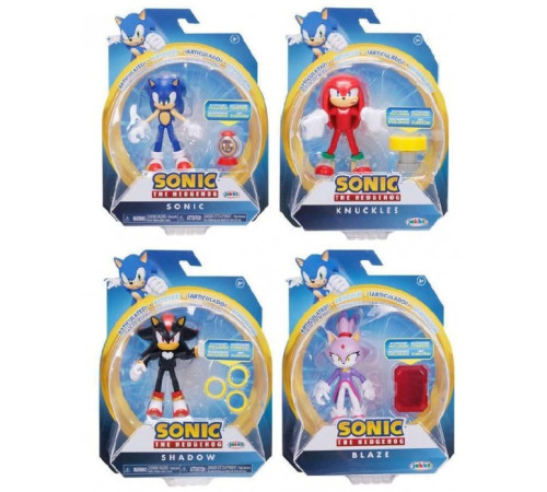 sonic the hedgehog 419244 figurina articulata cu accesoriu (10 cm) in sort.