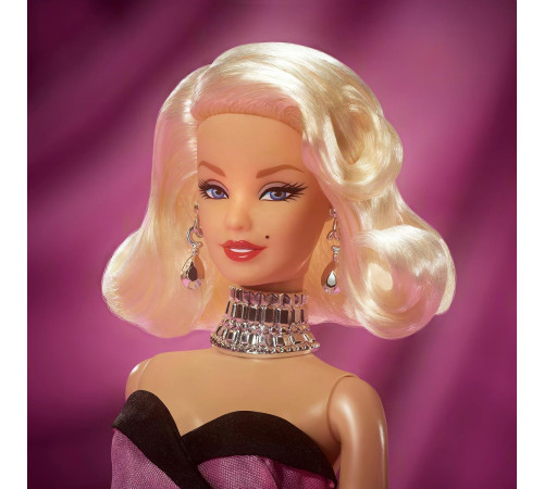 barbie jjy00 păpușă de colecție "marilyn monroe" &icirc;n rochie roz 