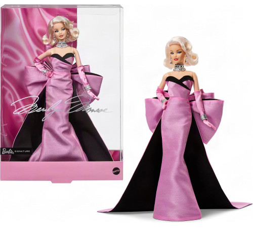 barbie jjy00 păpușă de colecție "marilyn monroe" &icirc;n rochie roz 