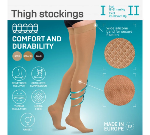 tonus elast 0403 ciorapi compresivi "lux" (18&ndash;21 mmhg), &icirc;nălțime 1 (158&ndash;170 cm), mărimea l (natural)
