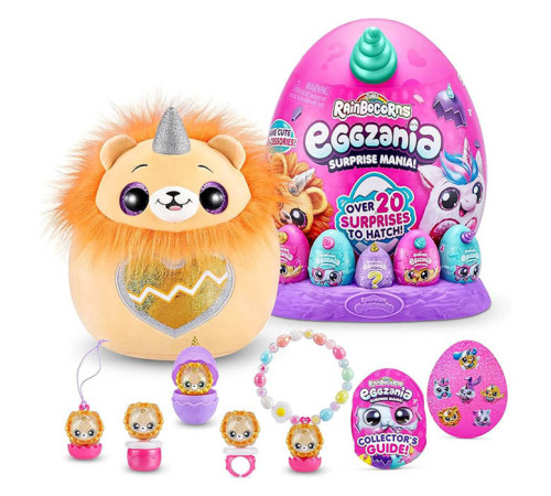 zuru 9258 jucărie moale cu accesorii "rainbocorns eggzania" (в асс.)