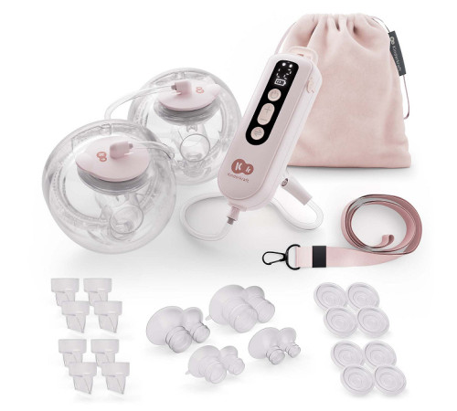 kinderkraft Двойной электрический молокоотсос gentleflow (розовый)