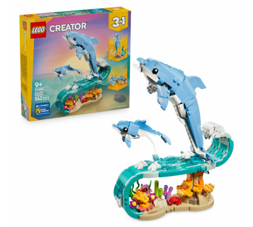lego creator 31385 Конструктор 3 в 1 "Морские животные: прекрасные дельфины" (542 дет.)