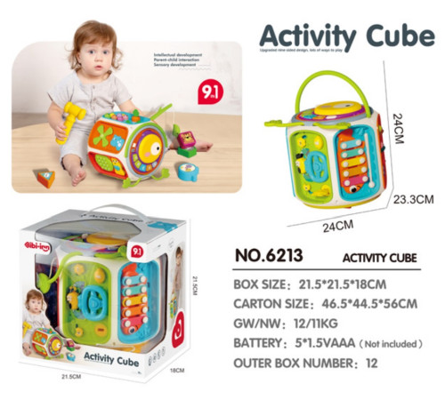 bibiin toys 6213 jucărie multifuncțională 9 în 1 "multibox"