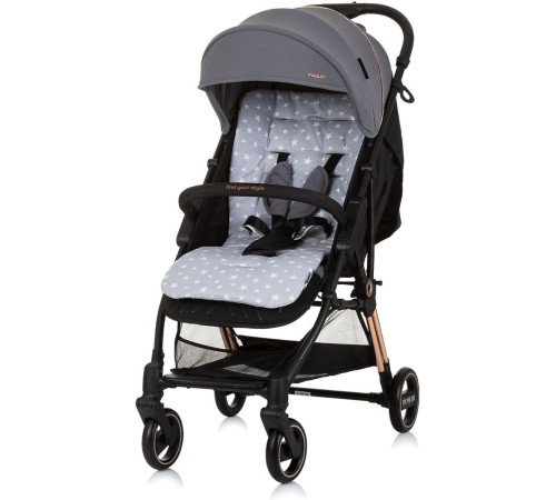 chipolino saltea pentru carucior vvpad02403grey gri/stele