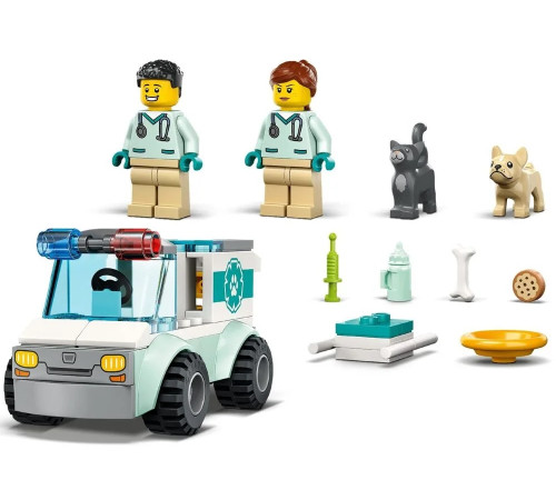 lego city 60382 Конструктор "Спасательный ветеринарный фургон" (58 дет.)