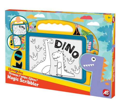 as kids 1028-12264 tabla magnetica de desen dinosaur