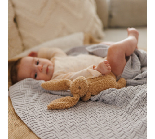 babyono 1647/02 Плед из органического хлопка (75x100 см) серый