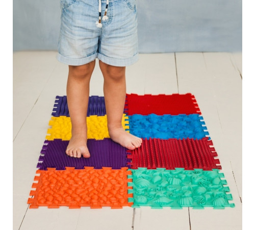 ortek 09711 covoraș ortopedic pentru masaj puzzle "sea" (8 el.)