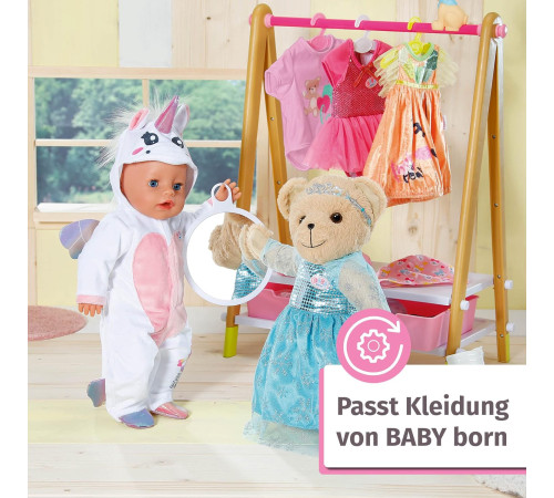 zapf creation 835609 Мягкая игрушка "Мишка baby born" розовый