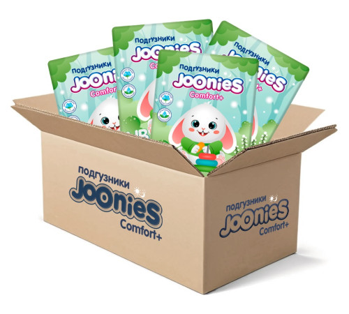 joonies 654396 mega pack comfort+ Подгузники nb, 0-5 кг (4x72) 288 шт.