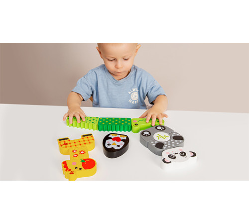 kids hits kh20/001 cuburi din lemn "friendly zoo"