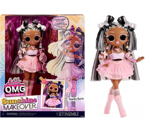  l.o.l. 589440 set de joc cu papusa surprise! o.m.g. sunshine makeover "switches"