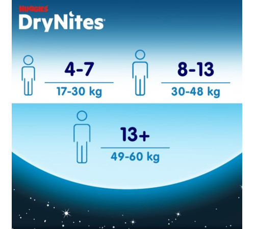 Впитывающие трусики huggies drynites boy (49-60 кг.)&nbsp;9 шт.