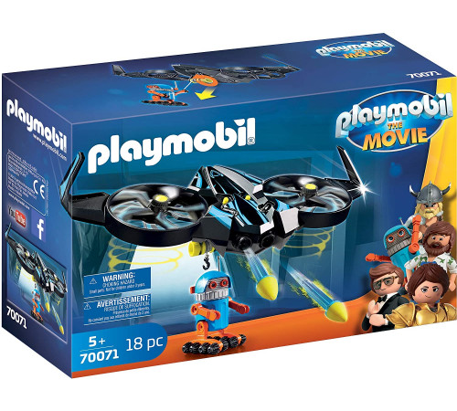 Детский магазин в Кишиневе в Молдове playmobil 70071 Конструктор "Роботитрон с дроном" (18 дет.)