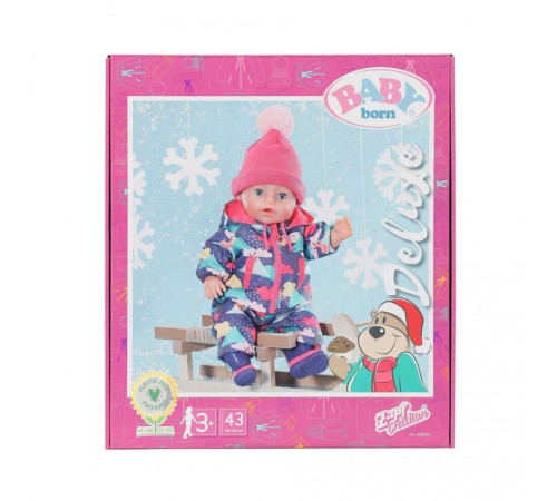zapf creation 830062 haine pentru păpuși baby born "iarnă cu zăpadă" (43 cm.)