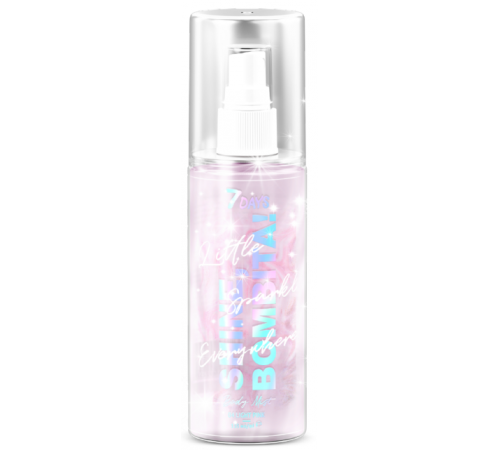Косметика в Молдове 7days shine bombita! Парфюмированный мерцающий мист для тела "04 light pink" (135 мл.) 699324