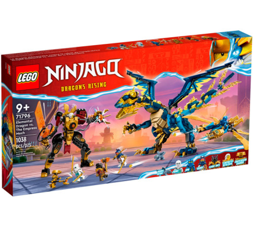  lego ninjago 71796 Конструктор "Элементальный Дракон против Робота-императрицы" (1038дет.)