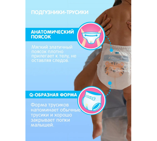 joonies mega pack 953218 premium soft Подгузники-трусики xxxl,18-23 кг, (4x24) 96 шт.