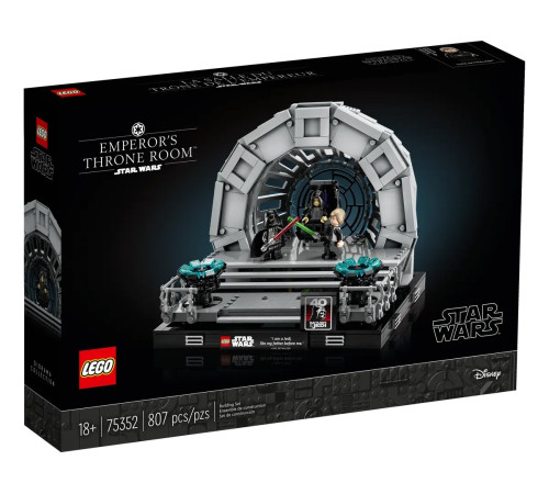  lego star wars 75352 nstructor "diorama: sala tronului împăratului" (807 el.)