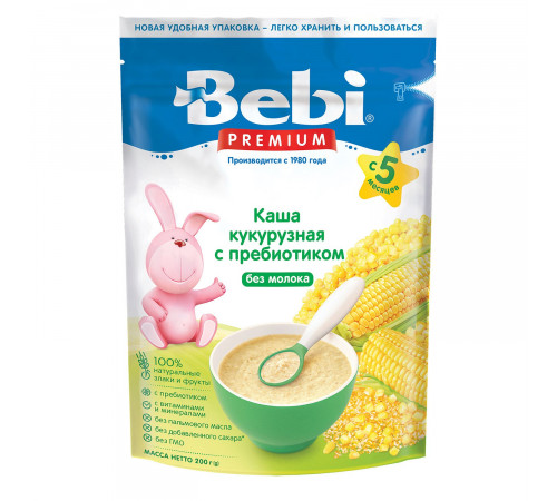 Питание и аксесcуары в Молдове bebi premium Каша безмолочная кукурузная с пребиотиком (5 м+) 200 гр. 