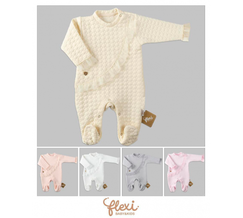 Flexi 213878 Комбинезон "Quilted Ruffle" (56-62-68 см.) в асс. Одежда для малышей в Молдове flexi 213878 Комбинезон "quilted ruffle" (56-62-68 см.) в асс.