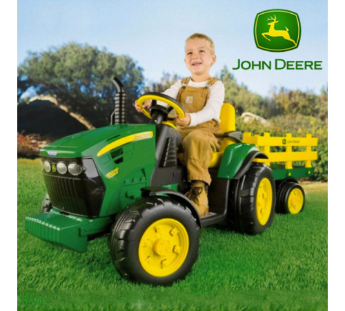 peg perego tractor cu remorca electric jd ground force