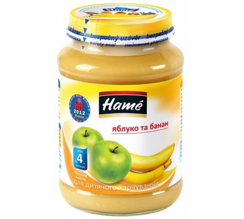 hame Пюре Яблоко с бананом (4 м+) 190 гр. ****