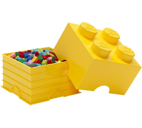 lego Контейнер для хранения storage brick 4 (25 x 25x18 cм) жёлтый