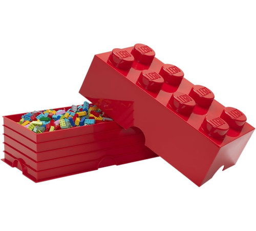 lego cutie pentru depozitare storage brick 4 (25 x 25x18 cм) rosu