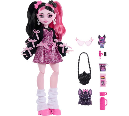  monster high jhk29 Кукла "Дракулаура" с питомцем-летучей мышью