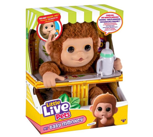  little live pets 26613 Игрушка интерактивная "Обезьянка"